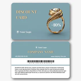 Jewelry store discount card template