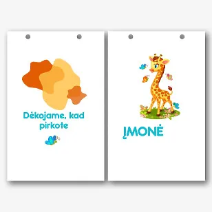 Vaikų parduotuvės popierinio maišelio šablonas