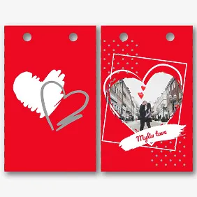 Popierinio maišelio šablonas Valentino dienai