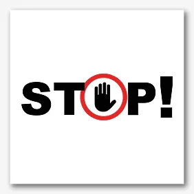 Stop sticker template