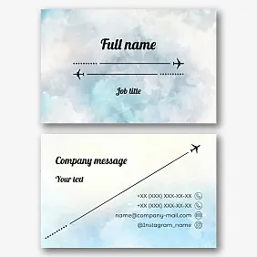 Airline business card template
