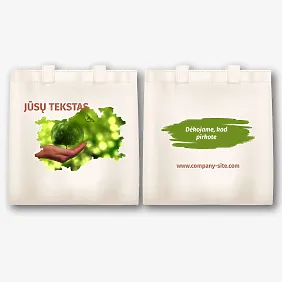 Ekologinio maišelio šablonas su spauda