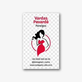 Stilisto vizitinės kortelės Šablonas