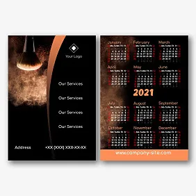 Beauty Salon advertising calendar template