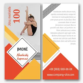 Ritminės Gimnastikos Mokyklos Nuolaidų Kupono Šablonas