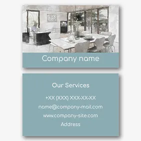 Interior designer business card template
