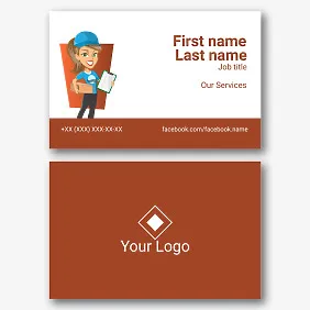 Delivery service business card template