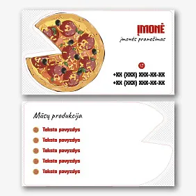 Picerijos vizitinės kortelės Šablonas