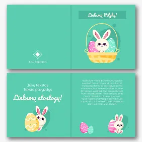 Linksmų Velykų Sveikinimo Atviruko Šablonas