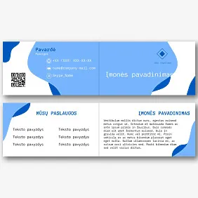 Verslo dvigubo vizitinės kortelės Šablonas