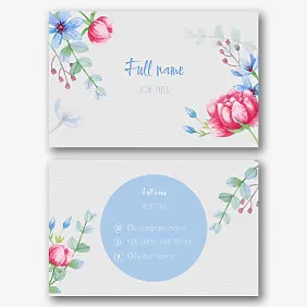 Florist's business card template 