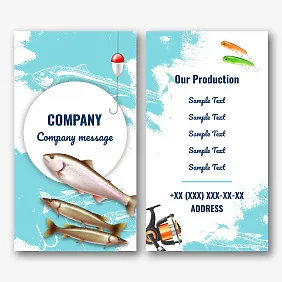 Shop business card template for fishermen