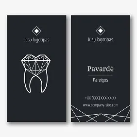 Odontologo vizitinės kortelės Šablonas