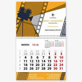 Vaizdo Įrašų Rengyklės Ketvirčio Kalendoriaus Šablonas