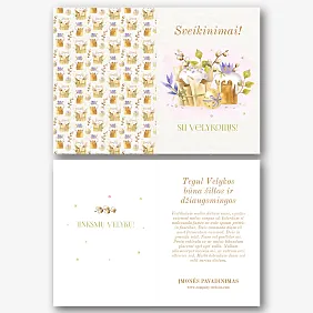 Velykų atviruko šablonas