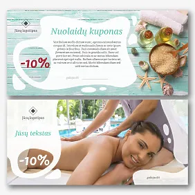 Nuolaidų kupono šablonas spa salonui