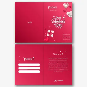 Linksmos Valentino dienos sveikinimo atviruko Šablonas