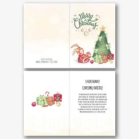 Linksmų Kalėdų Sveikinimo Atviruko Šablonas