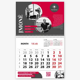 Muzikinės grupės ketvirčio kalendoriaus šablonas