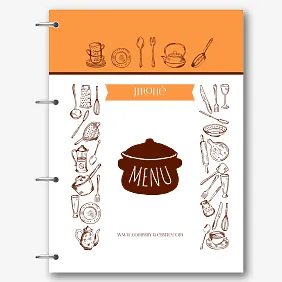 Restorano meniu šablonas