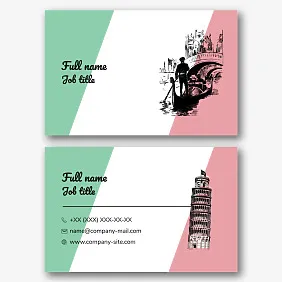 Italian Translator's business card template