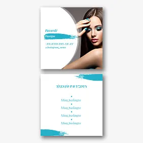 Grožio salono vizitinės kortelės Šablonas