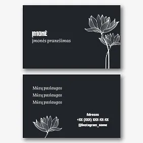 SPA centro vizitinės kortelės Šablonas