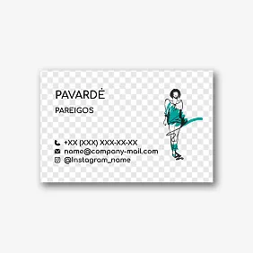 Mados dizainerio vizitinės kortelės Šablonas