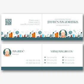 Kosmetologijos centro vizitinės kortelės Šablonas