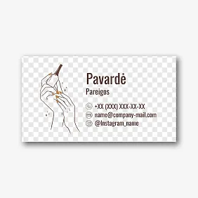 Manikiūro meistro vizitinės kortelės Šablonas