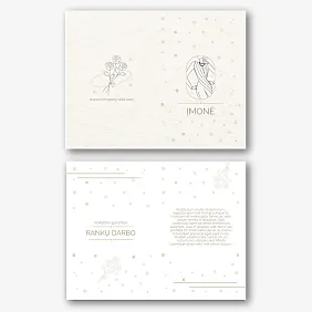 Žymos šablonas-knygos su gėlėmis 