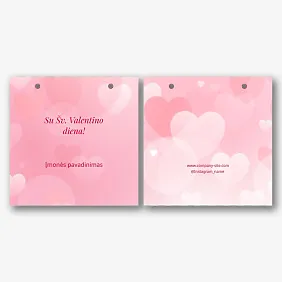 Popierinio maišelio šablonas Valentino dienai