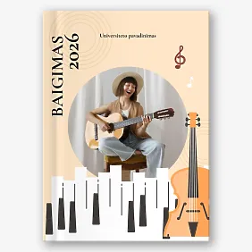 Fotoknygos išleistuvių šablonas muzikos mokykloje