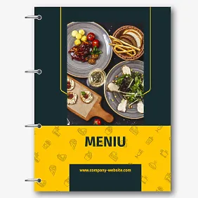 Restorano meniu šablonas