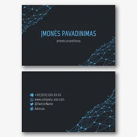 Stilingas Abstraktus vizitinės kortelės Šablonas