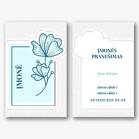 Floristinės vizitinės kortelės Šablonas