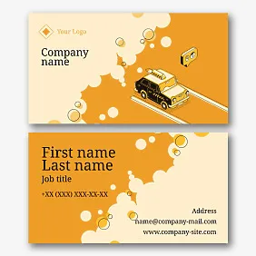 Car wash business card template