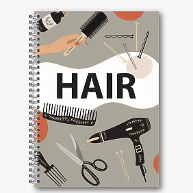 Šablonas kirpyklos bloknotas