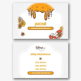 Medaus parduotuvės vizitinės kortelės Šablonas