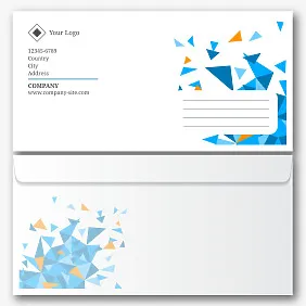 Corporate envelope template with logo