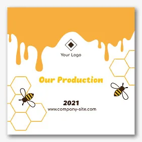 Label template for a honey jar