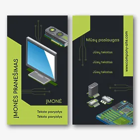 Paslaugų inžinieriaus vizitinės kortelės Šablonas