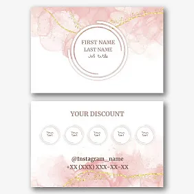 Template of a universal beautiful business card 