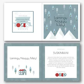 Naujųjų Metų kortelės Šablonas