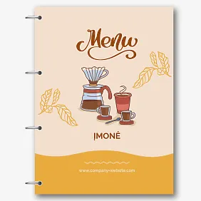 Kavos meniu šablonas