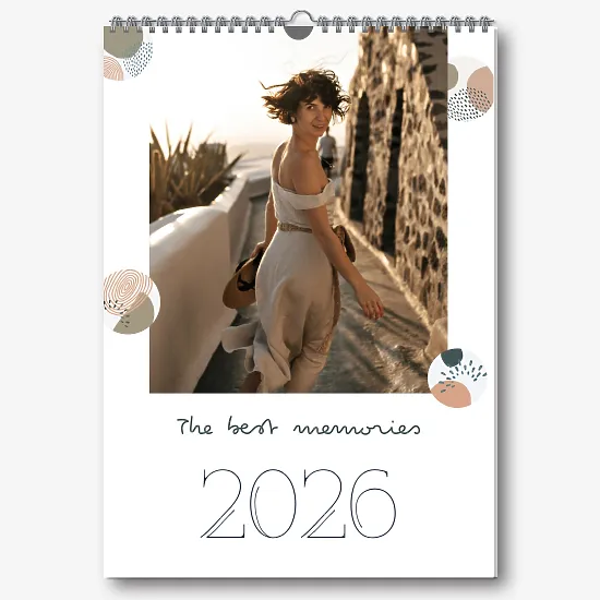 "Best Memories" Wall Calendar Template