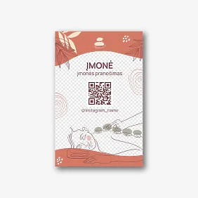Masažuotojo vizitinės kortelės Šablonas