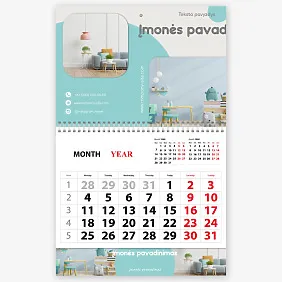 Baldų parduotuvės ketvirčio kalendoriaus šablonas