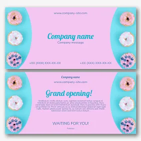 Donuts cafe flyer template