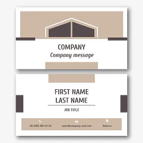Template of a universal strict business card
